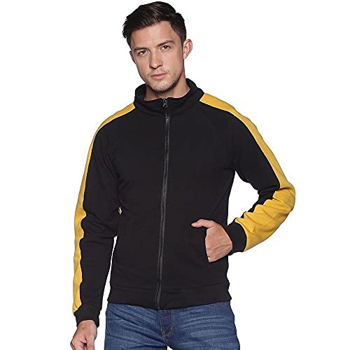 Image of Campus Sutra Men Cotton High Neck Sweatshirt