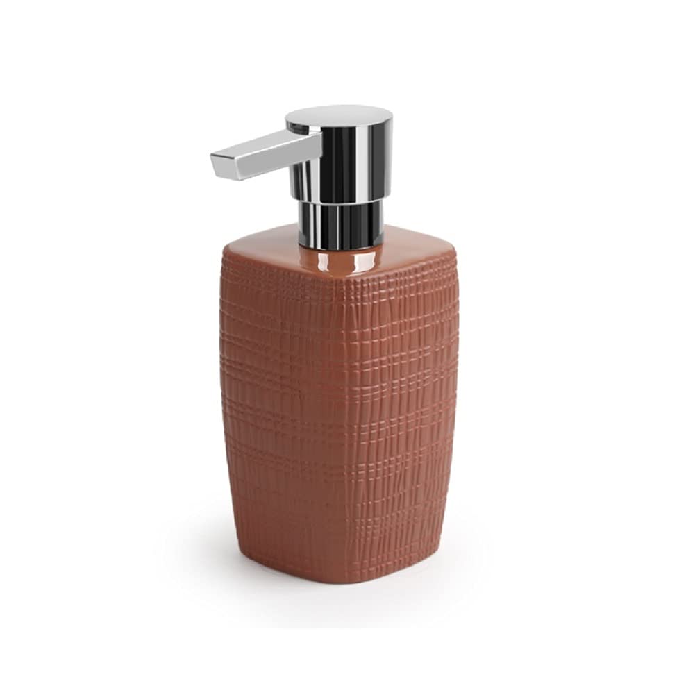 Dispenser di Sapone in Ceramica, Dispenser di Sapone Liquido Ricaricabile, Dispenser di Sapone da Cucina, Dispenser di Sapone per Piatti Manuale, 13 OZ/370 ML, Dispenser