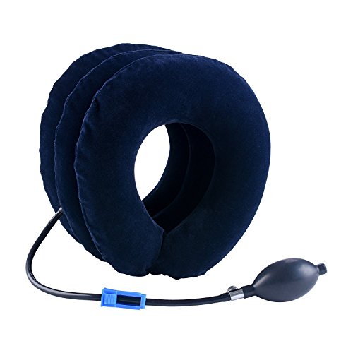 cervical neck traction device inflatable neck stretcher easy to use for chronic neck and shoulder pain relief traction spine alignment neck cervical brace