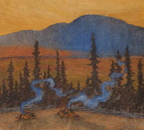 Affiche Artistique Automne à Indalsliden Helmer Osslund, grand tableau pour décoration murale