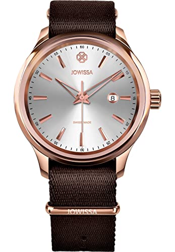 JOWISSA Silber/Braun/Rosa Tiro Schweizer Herrenuhr J4.245.L