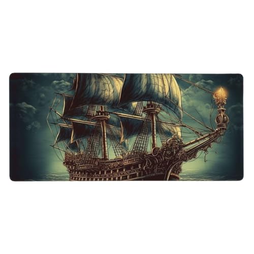 Tapis de souris de jeu grand format motif nautique sous-main ordinateur portable