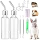 2 Pcs Hasen Trinkflasche Winterfest für Meerschweinchen und Kaninchen Mit Halterung - Hamster Nagertränke für Klein Haustiere (Transparent, 350ml*2)