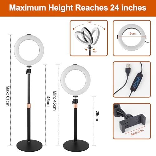 Trepied Smartphone avec Lumière Ring Light pour Streaming et Vidéo YouTube - 2