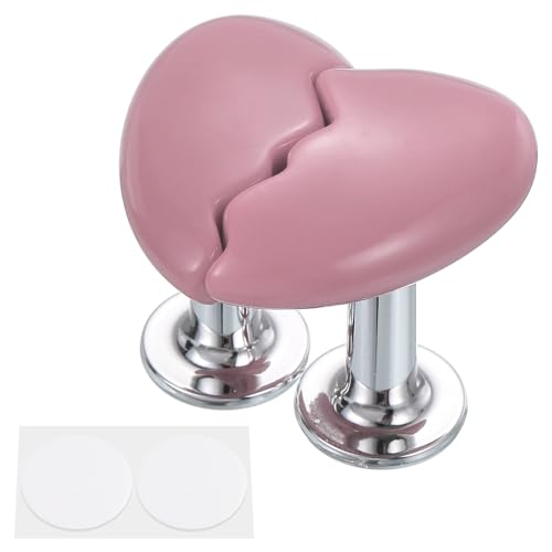 uxcell 2Pcs Toilet Tank Button toilet button pusher Love Heart Shaped Flushing Toilet Button Pusher Toilet Replacement Part for Women Long Nail Pink