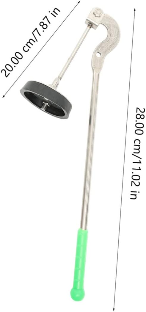 Manual Water Pump Accessories Stainless Steel Handle with Rubber Cup Durable Siphon Pump Parts for Water Use Easy to Install Practical and Long-lasting