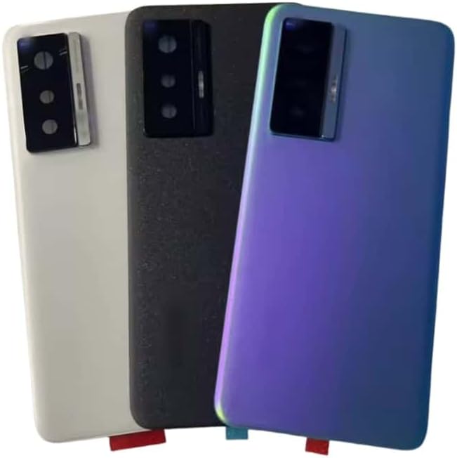 YOOOKOOO Compatible Rear Back Cover for Vivo X70 – Battery Door Housing Replacement Part (Black with Lens)