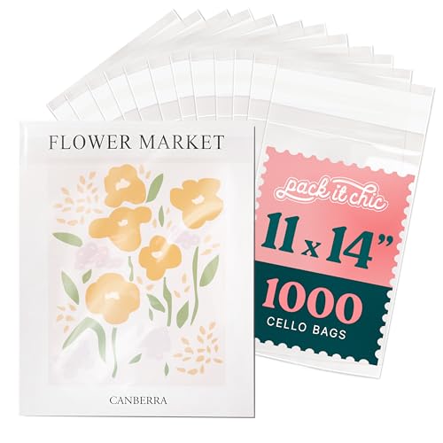 Pack It Chic Sacs cellophane autoadhésifs 11"x14" (1000 pcs)