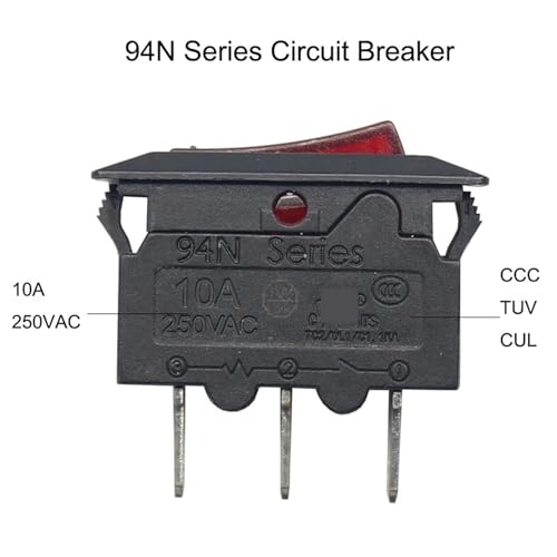Disyuntor 16A con interruptor basculante y luz roja de sobrecarga 4