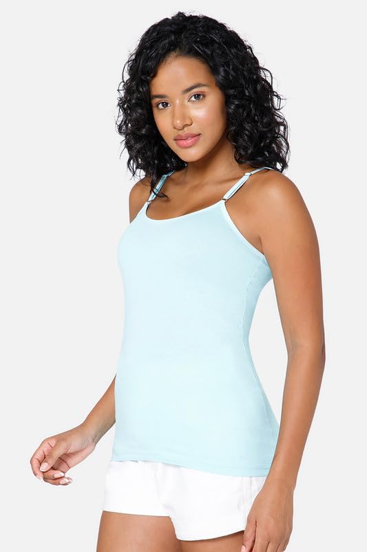 Image of Intimacy Cotton Camisole for Women with Adjustable Spaghetti Straps Comfortable Everyday Wear Camisole Slip for Women