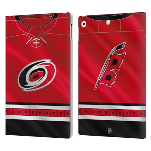 Head Case Designs Officially Licensed NHL Jersey Carolina Hurricanes Leather Wallet Case Compatible with Apple iPad 10.2 2019/2020/2021