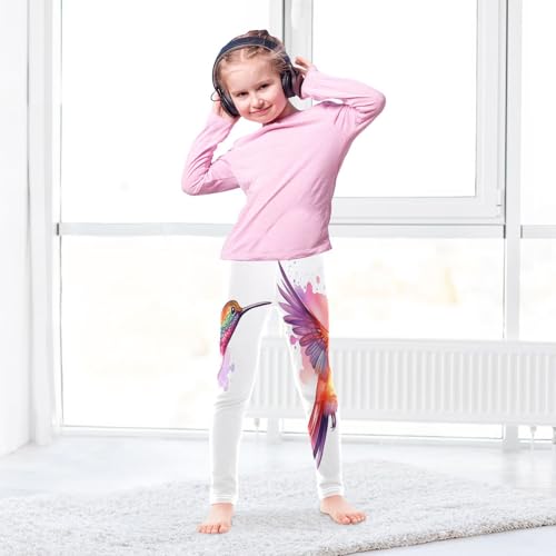 Bolaz Toddler Girls Leggings Printed Yoga Pants Leggings Colorful Hummingbird for Kids4