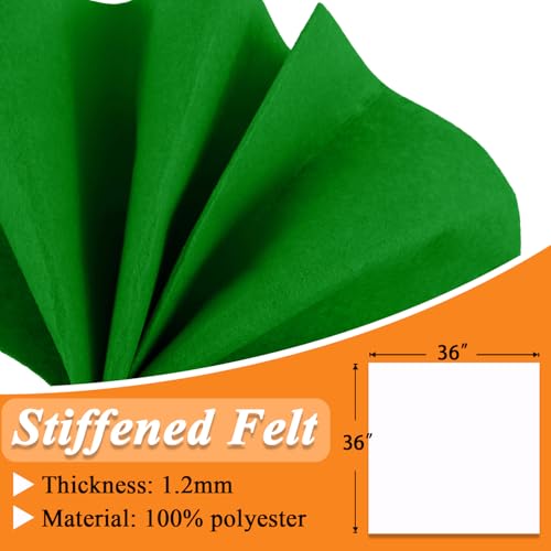 Image of IONTACH 36 inch X 36 inch Emerald Green Stiff Felt Fabric 1.2mm Thick