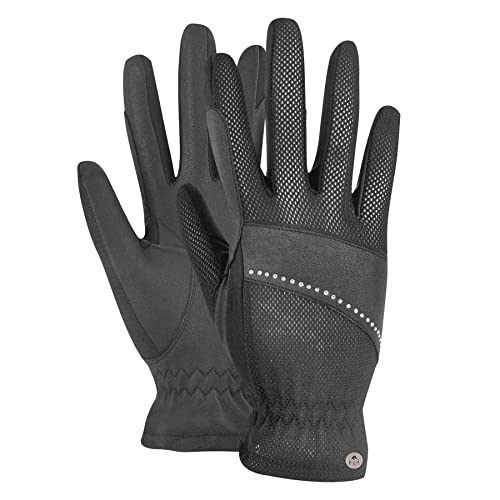 Gants d'équitation Arosa noir S aux finitions soignées