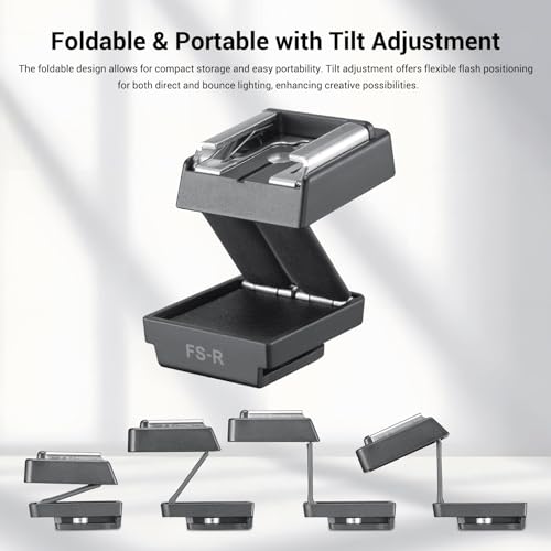 Godox FS-R Single Contact Foldable Flash Bracket, Anti-Collision Riser for Godox MF12/MF-12 & Other Single Contact Mini Flash, Max Load 78g, Foldable Design for Portable Macro Photography - Thumbnail 7