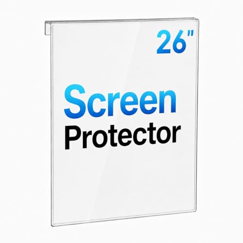 Image of ULTRAMAC 26 inch Vertical 3mm Acrylic TV Screen Guard | 9H Hardness | Scratch & Splash Resistant | ISO Certified Protection with Ultra HD Clarity