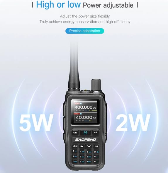 UV-5E Mini Walkie Talkie Multi Banda con Bluetooth de Largo Alcance, 36H de Batería, Tipo C y Copia de Frecuencia.