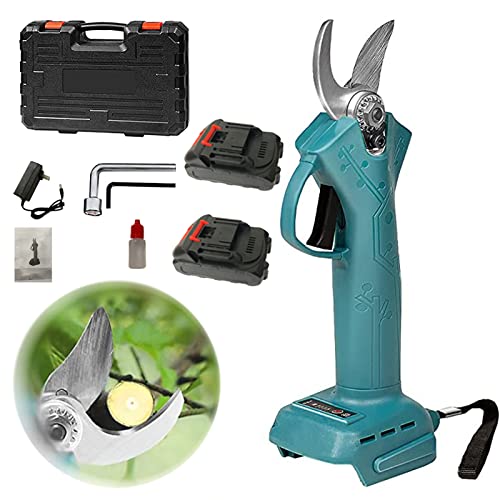 Tijeras de podar recargables 0,7 kg Tijeras eléctricas inalámbricas ligeras, batería de iones de litio de 24 V Tijeras de podar para árboles frutales Tijeras de jardinería Diámetro de corte 30 mm Cover