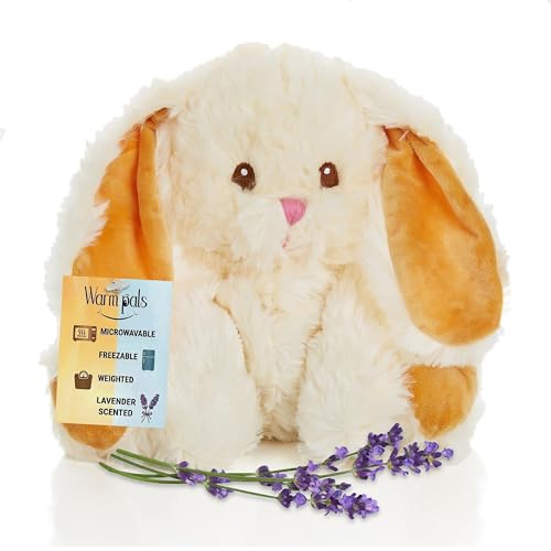 Image of Warm Pals Bashful Bunny, Microwavable Easter Stuffed Animal, 1.5 lb | Heatable and Coolable, Lavender Scented Plush for Kids and Adults