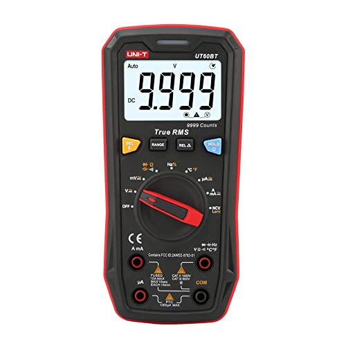 Image of UNI-T Multimeter Tester True RMS UT60BT Temperature Measurement,NCV,Duty Cycle,Diode Test,Digital Voltmeter & Ohm Meter,Smart Multimeter 1000V for Electrical Troubleshooting