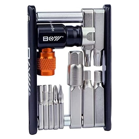 LVOERTUIG Bicycle Repair Tool Kit 12 in 1 Durable Portable Multi-Function Tool Emergency Inflator Road Bike Hex Key Wrench(Size:B(12 in 1 Repair Multitool)) Cover