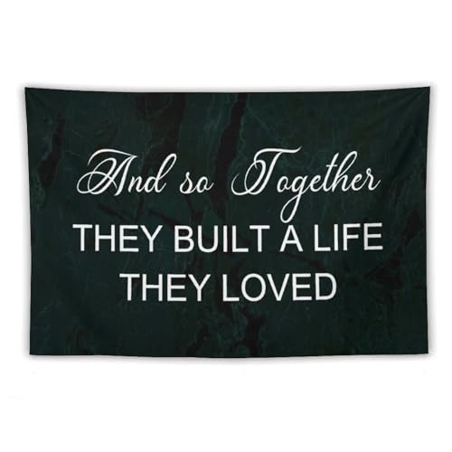 Tapiz de pared inspiracional para decorar el dormitorio con una historia de amor compartida