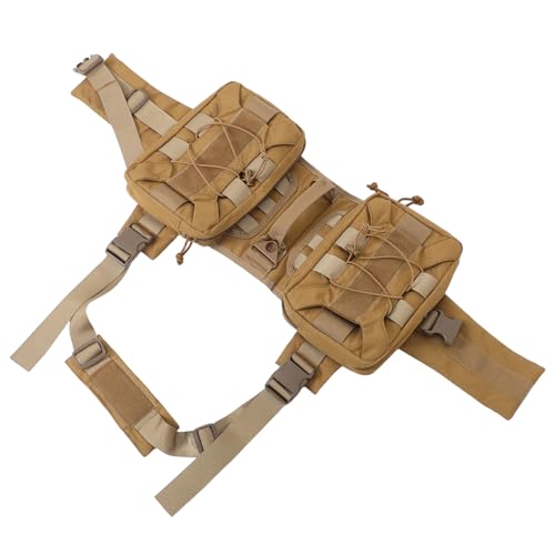 TEHAUX Mochila para Perros con Bolsillo Lateral Alforjas Grandes para Perros con Bolsillos Mochila con Arnés De Senderismo Bolsa para