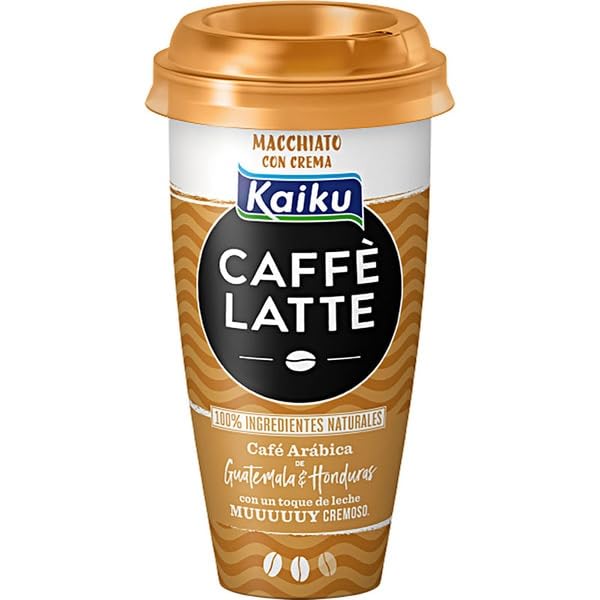 6 Unidades KAIKU CAFFÈ LATTE SABORES (REFRIGERADO) (KAIKU CAFFÈ LATTE MACCHIATO, 230 ml.)
