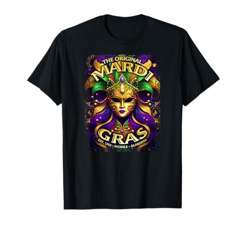 El original móvil Alabama Mardi Gras Camiseta