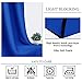 Diraysid Royal Blue Grommet Blackout Curtains for Bedroom Thermal Insulated Room Darkening Curtains Drapes, 52 x 72 inch, 2 Panels