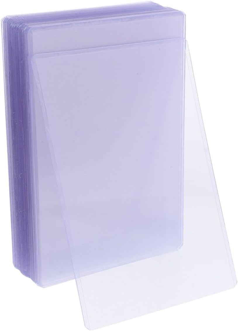 50pcs Card Protectors Hard Photo Holders Crystal Postcard Sleeves Protective Minimalist