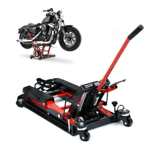 Elevador hidráulico para motocicleta de 680 kg, ajustable 115-365 mm