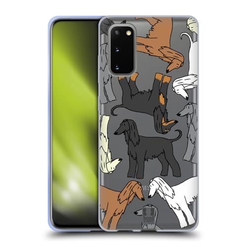 Head Case Designs Afghan Hound Dog Breed Patterns 5 Gel Case [Military Grade Protection] Compatible with Samsung Galaxy S20 / S20 5G