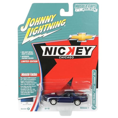 Johnny Lightning 2002 Nickey ZL1 Azul Metálico 1:64 miniatura 6