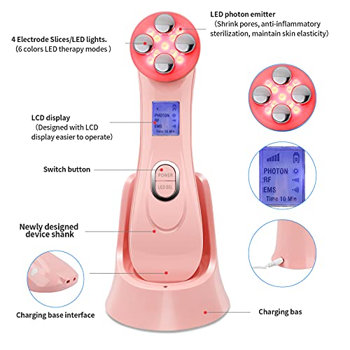 Facial-Aparato-Radiofrecuencia-6-Modos-de-Terapia-de-luz-LED-Masajeador-Facial-Ultrasonico-Antiarrugas-Anti-envejecimiento-Anti-Acne-Rejuvenecimiento-Dispositivo-para-el-Cuidado-de-la-piel 41jDZo6EIjL