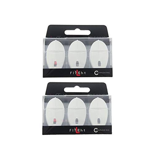 LSTYLE Dart Flights: L2 PRO Teardrop 2-Pack - for Soft Tip and Steel Tip Darts - White