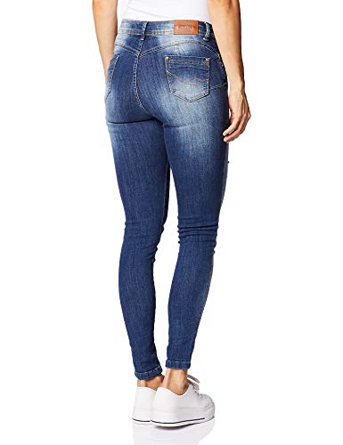 Jeans Skinny, Zune Denim, Feminino, Índigo, 44