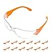Produktbild SAFEYEAR 12 Packung Klare Schutzbrille Baustelle Arbeitsbrille - SG001 Zum Schutz der Augen Gartenarbeit Kratzfest Anti-Beschlag (Orange)