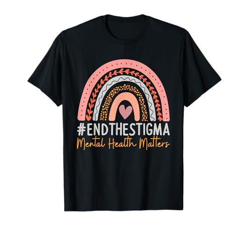 Mental-Health Matters End The Stigma Rainbow Boho T-Shirt