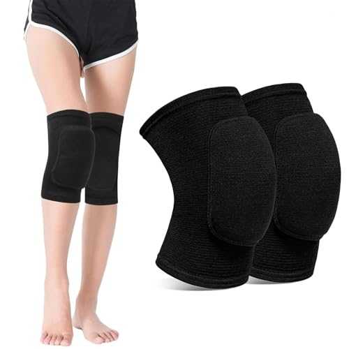 dinghaole 1 par de rodilleras elásticas para danza, voleibol, para bailarines, suaves, transpirables, para hombres, mujeres, niños, protección de rodillas, para baile, voleibol, fútbol, yoga, tenis