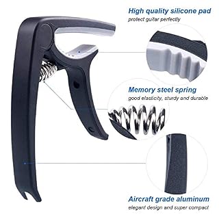 EXENXA Capodastre pour Guitare Acoustique Cloueur de Guitare Portable Capo de Guitare Professionnel Accessoires de… - Les Beatles, Paul McCartney, John Lennon, RIngo Starr, George Harrison EXENXA Capodastre pour Guitare Acoustique Cloueur de Guitare Portable Capo de Guitare Professionnel Accessoires de… – Image 4