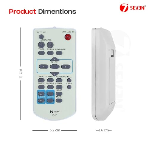 Image of 7SEVEN Compatible with Sanyo 3LCD Projector Remote Suitable for PDG-DXL2000 PLC-SW35 PLC-DXL2000 PLC-WL2503 PLC-WL2500 PLC-WL2501 PDG-DWL2500S PLC-XU116 PLC-XW56 PLC-XU84 PLC-XK2200 and Many Models