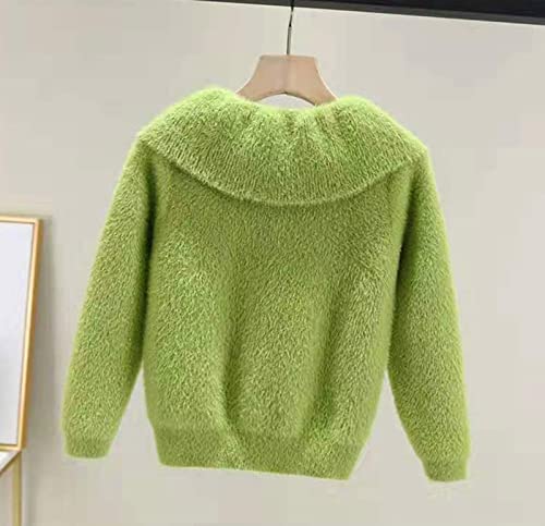 Toddler Girls Fleece Sweater Thicken Solid Button Down 𝗥uffle Jacket Kids Long Sleeve Warm Windproof Cardigan2