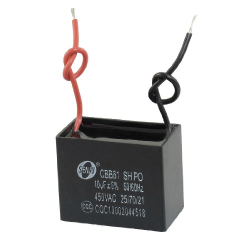 Condensador de 10 uf CBB61 450 V, protector y regulador para motor de aire acondicionado