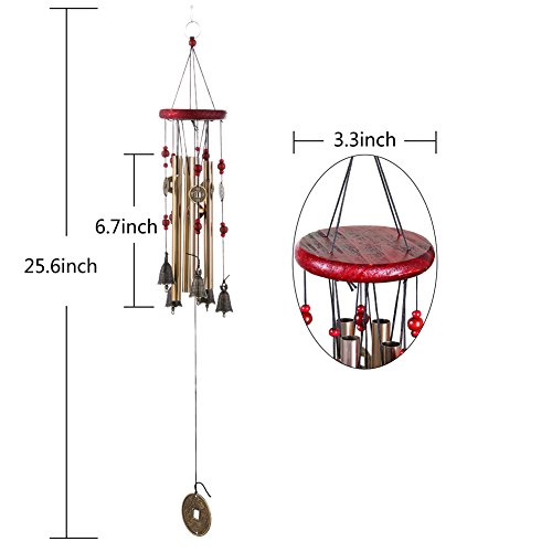 Sino dos ventos Sikiwind de cobre para decoração de jardim, quintal e quarto