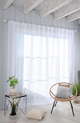 Velo blanco de 290x280 cm Lovely Casa Madrid para vestir ventanas amplias con elegancia 3
