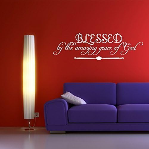 Amazon Religious Wall Art, Decal Decor Blessed By The Amazing Grace
