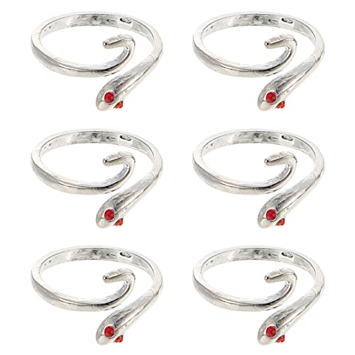 Ciieeo 6pcs Knitting Loop Rings Adjustable Knitting Loop Snack Design Yarn Guide Finger Holder Crochet Knitting Loop Crafts Accessories