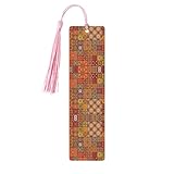 Mode d'emploi : chaque groupe de marque-pages en bois à imprimé géométrique marocain est doté d'un trou de suspension, vous pouvez facilement passer le pompon à travers le trou ; les pompons de différentes couleurs peuvent être appliqués pour enregistrer différents livres et décorer l'étagère pour rendre la vie pleine de couleurs