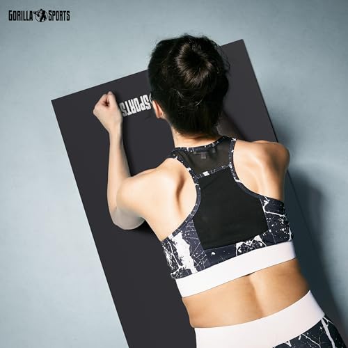 GORILLA SPORTS® Tapis de Protection de Sol - 180/120 x 60 x 0,6 cm, PVC, Antidérapant, Noir - Tapis pour Équipement de Fitness, Appareils de Musculation, Sport, Maison (Noir, 120 x 60 x 0,6 cm) – vue 5